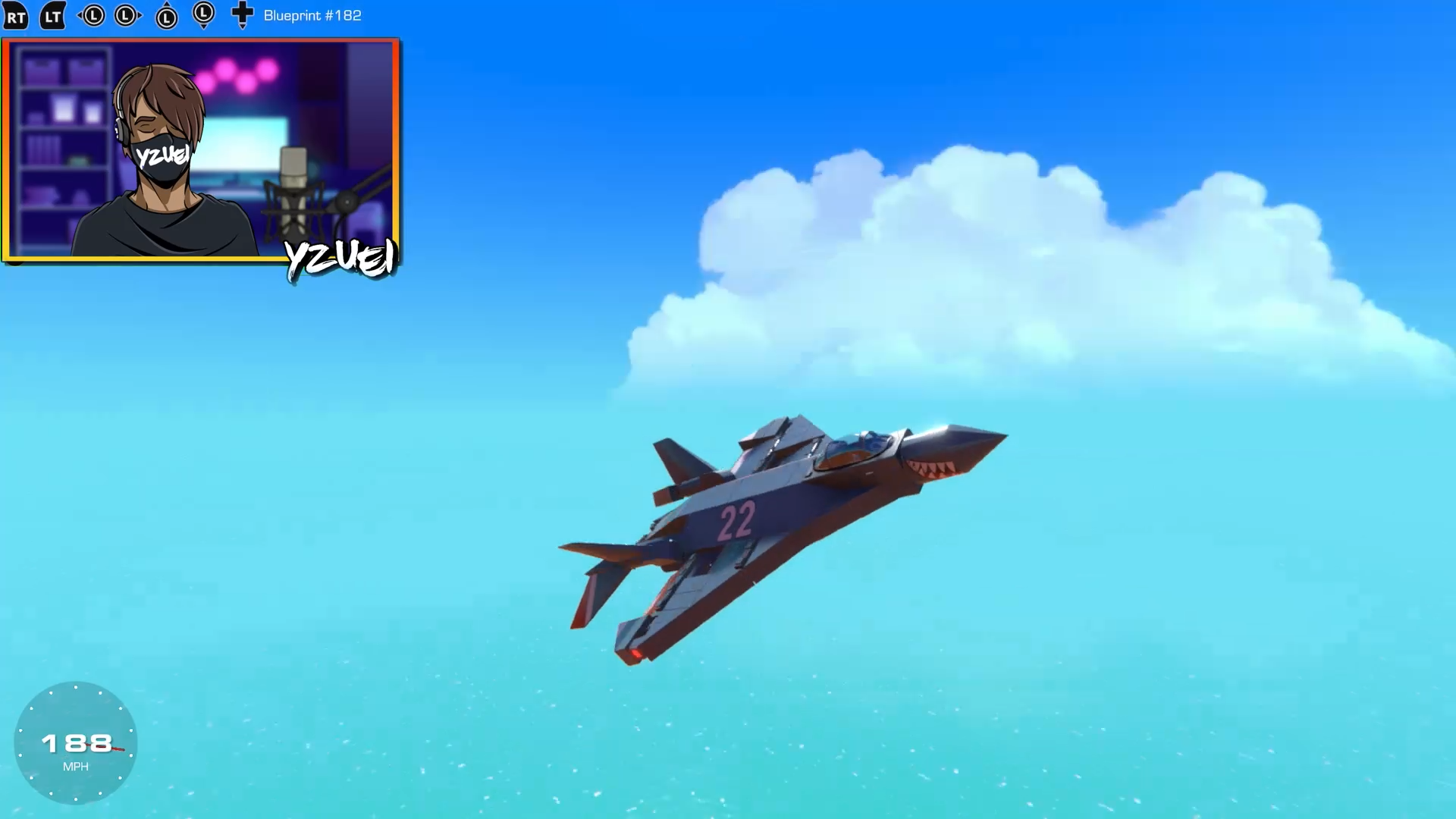 Fighter Jet flying in Trailmakers